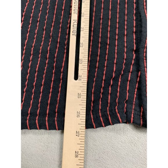 Atlanta Hawks Shirt Mens Large Black Red Stripe Button Up Hoodie NBA Fans Script - Picture 7 of 10